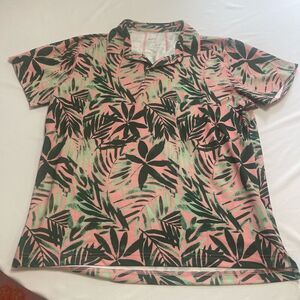 Bonobos Golf Slim Fit Short Sleeve Palm Polo Shirt Size XL